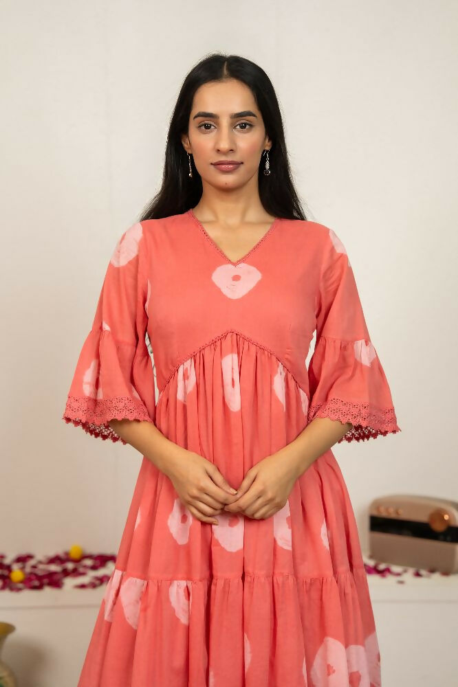 Pink Tie & Dye Cotton Dress