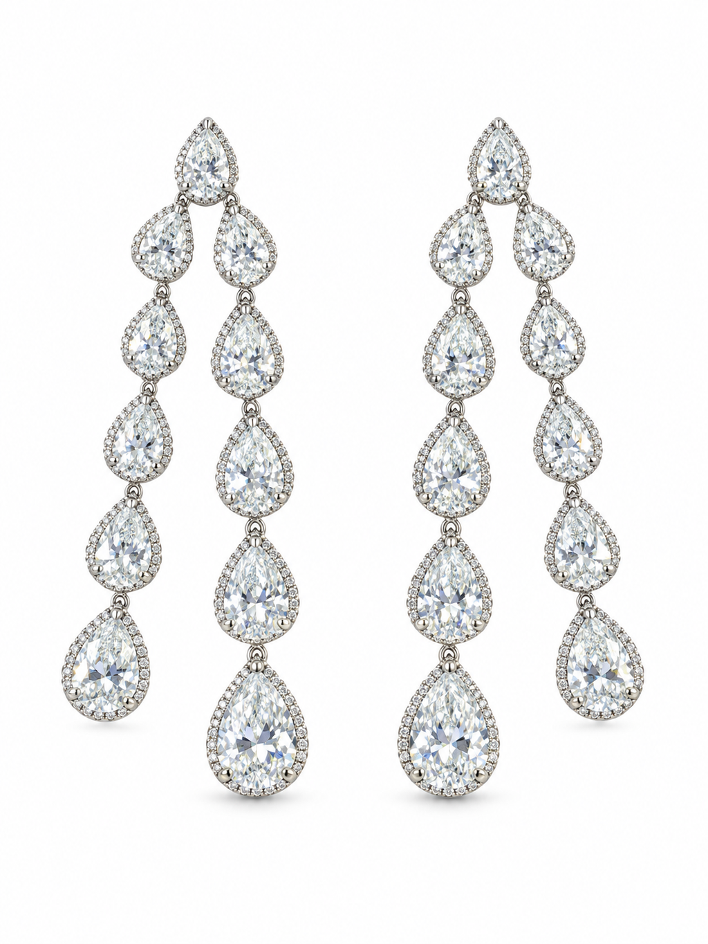 Cecilia CZ Bezel Drop Earrings