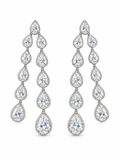 Cecilia CZ Bezel Drop Earrings