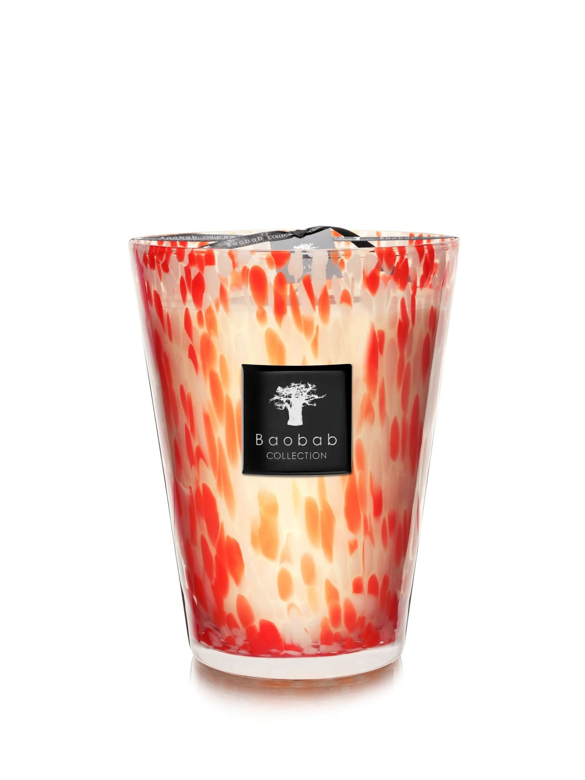 Large Coral Pearls Max 24 scented candle in hand-blown glass with intricate coral designs