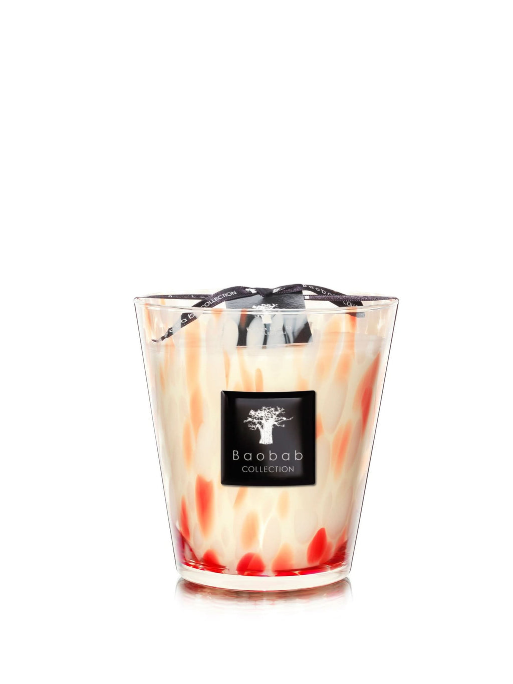 Coral Pearls Max 16 scented candle in decorative glass featuring coral tones