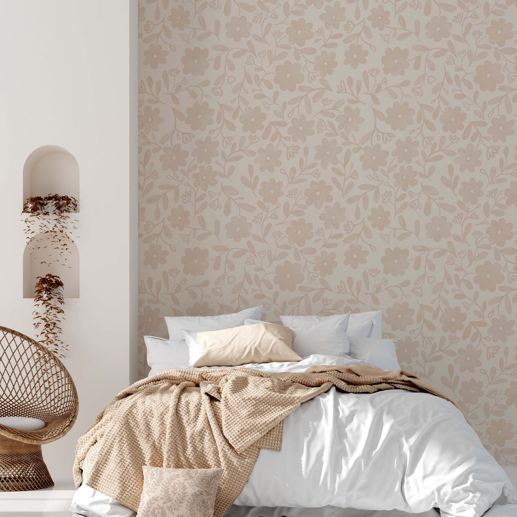 Markie Floral Bohemian Wallpaper by Christy Beasley