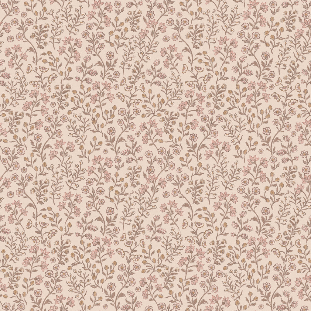 Penelope Floral Removable Wallpaper, Pink, White, and Cream