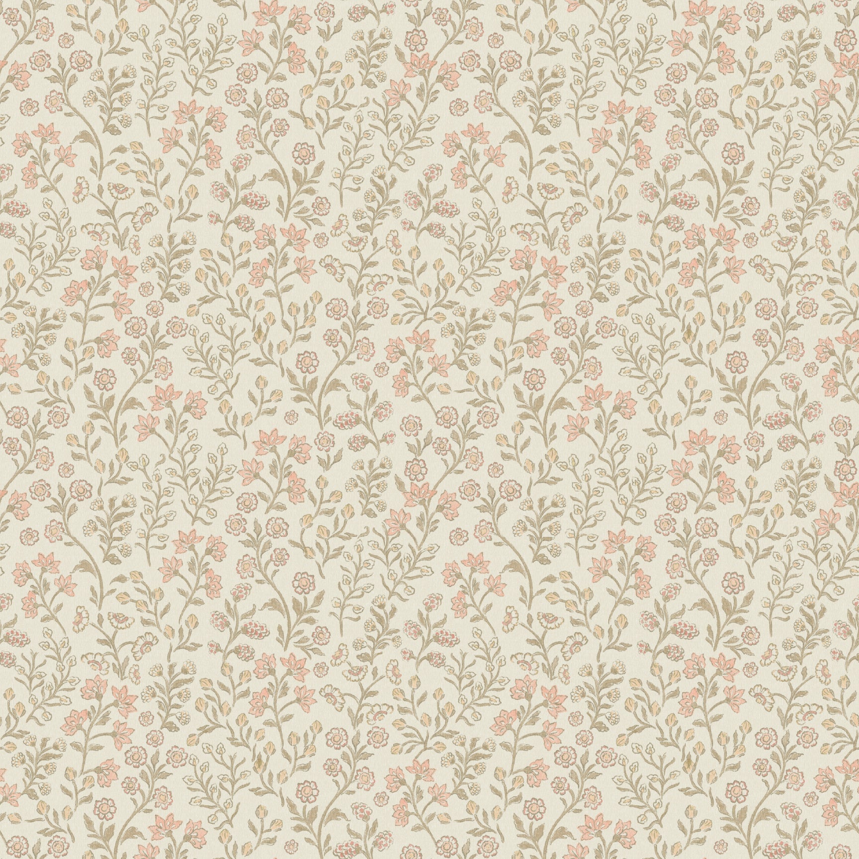 Penelope Floral Removable Wallpaper, Pink, White, and Cream