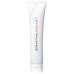 Sebastian Penetraitt hair masque in a minimalist white tube with silver lettering.