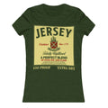 Girl wearing a vintage-style New Jersey parody graphic t-shirt