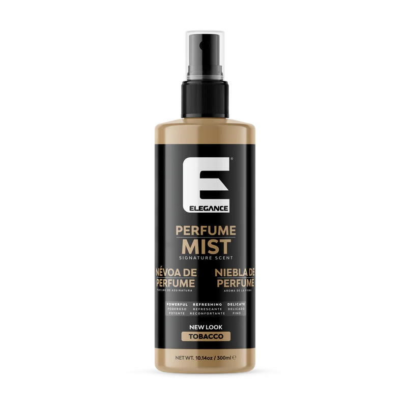 Bottle of Elegance Perfume Mist in Tobacco scent, professional barber aftershave 10.14oz