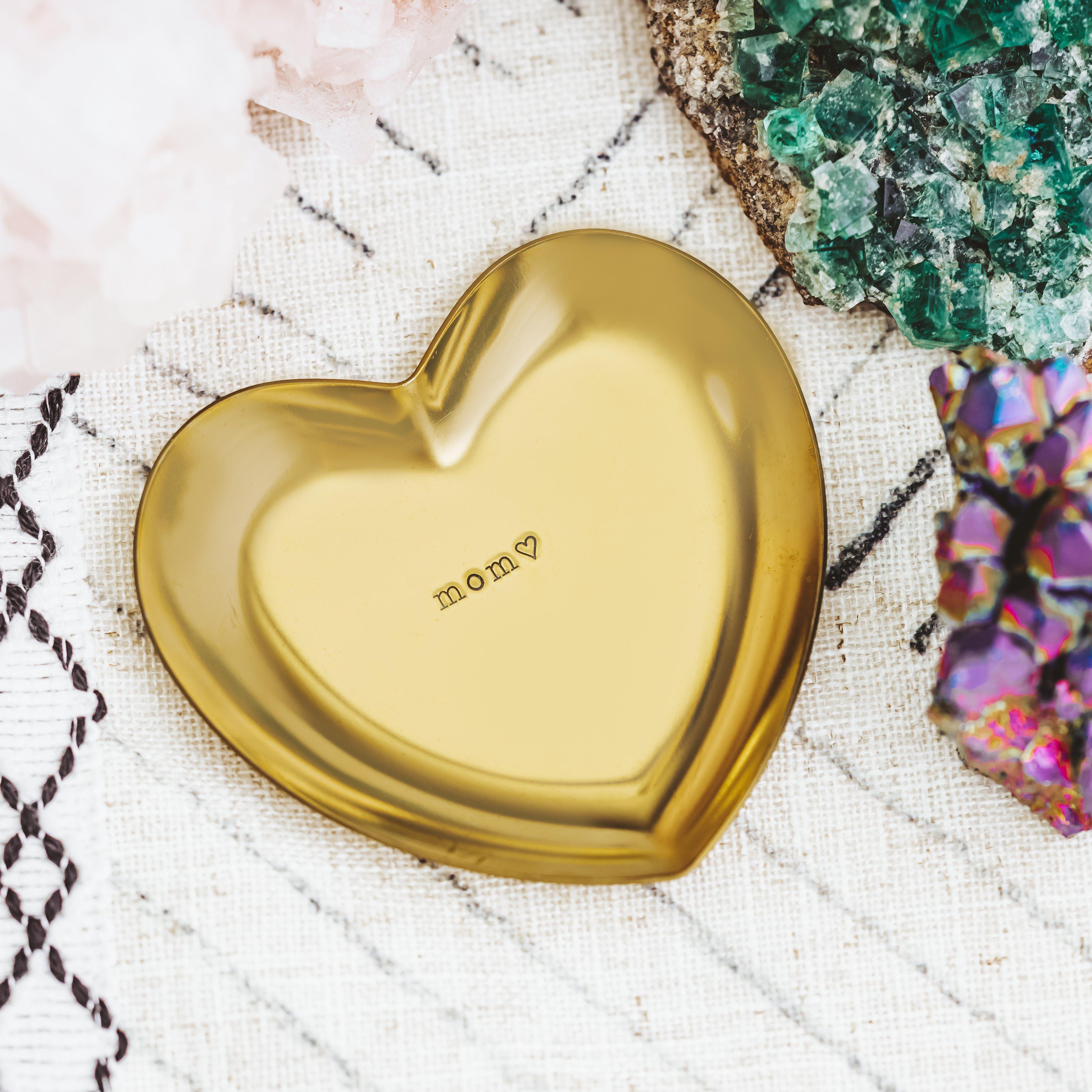 Personalized Heart Trinket Dish