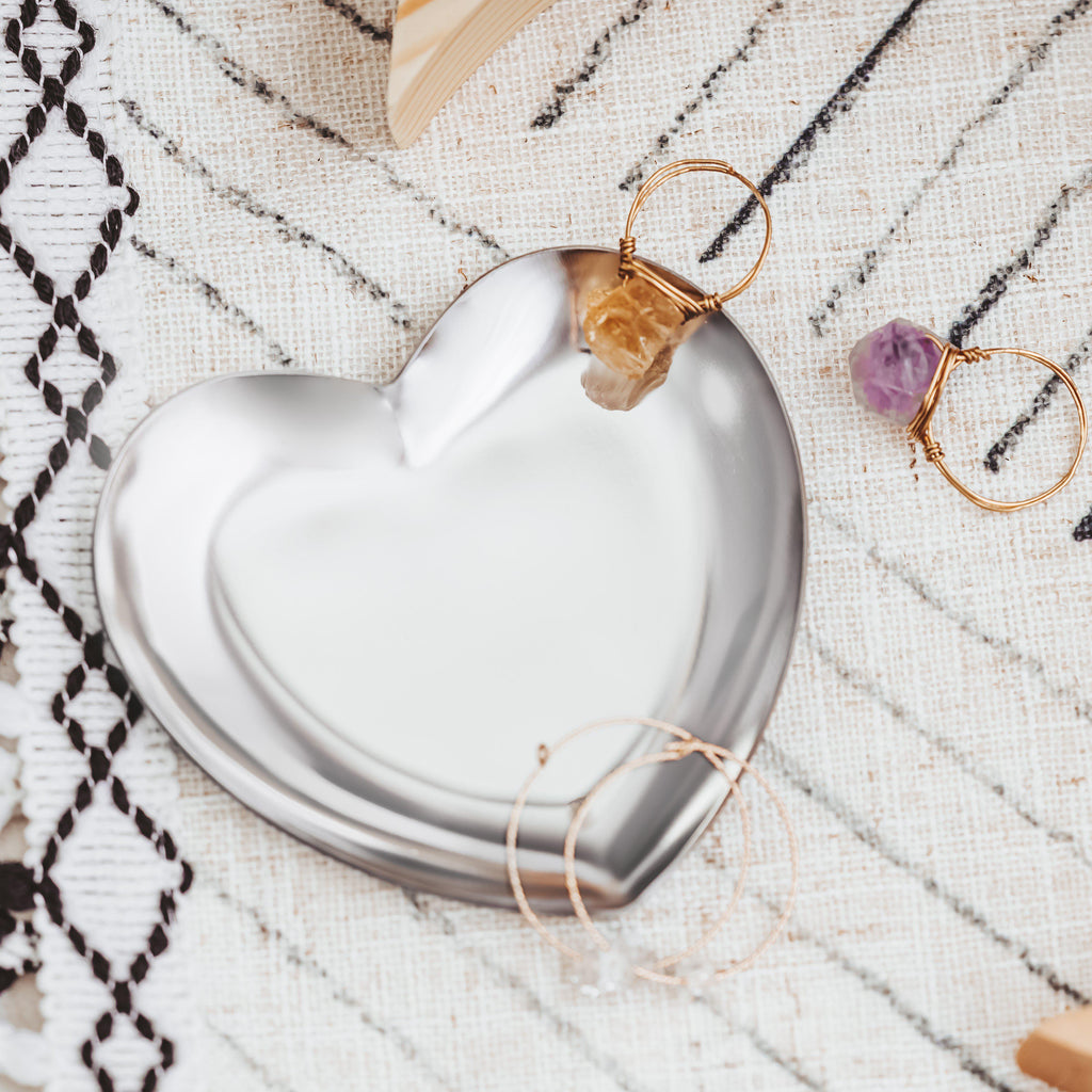Personalized Heart Trinket Dish for Grandma