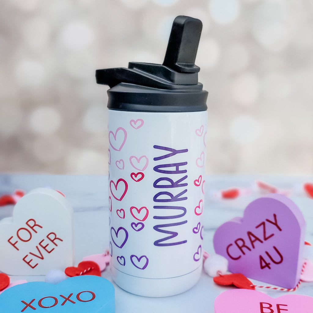 Personalized Valentine Heart Kids Sippy Cup
