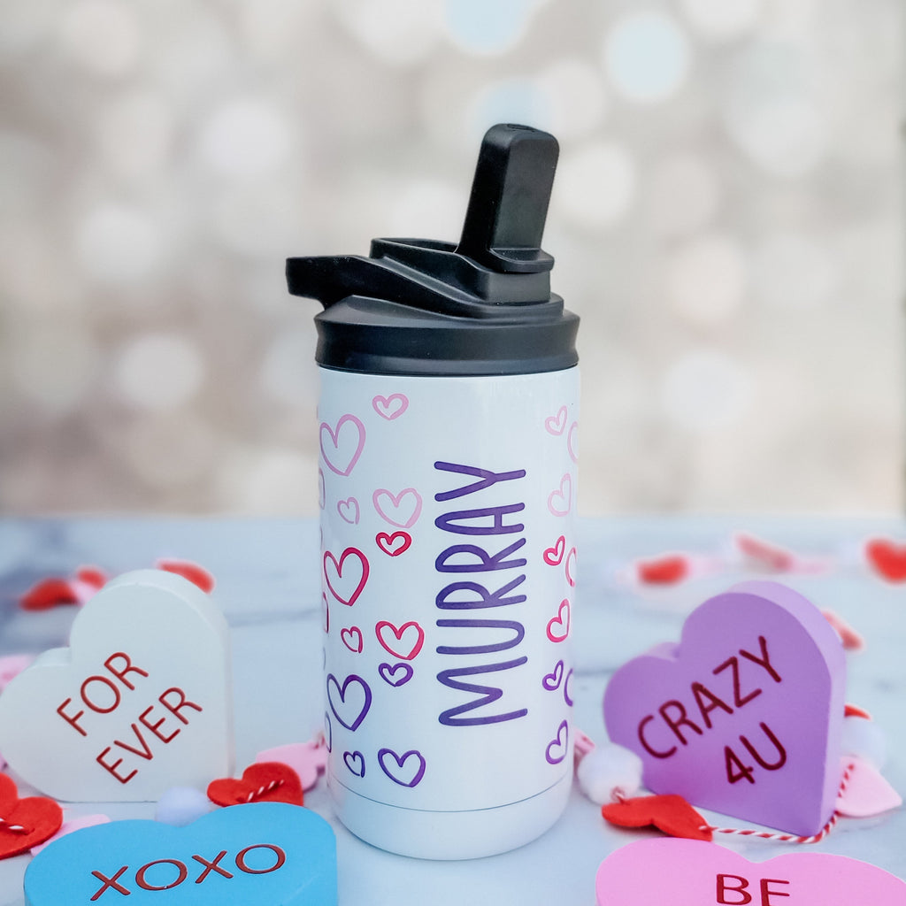 Personalized Valentine Heart Kids Sippy Cup