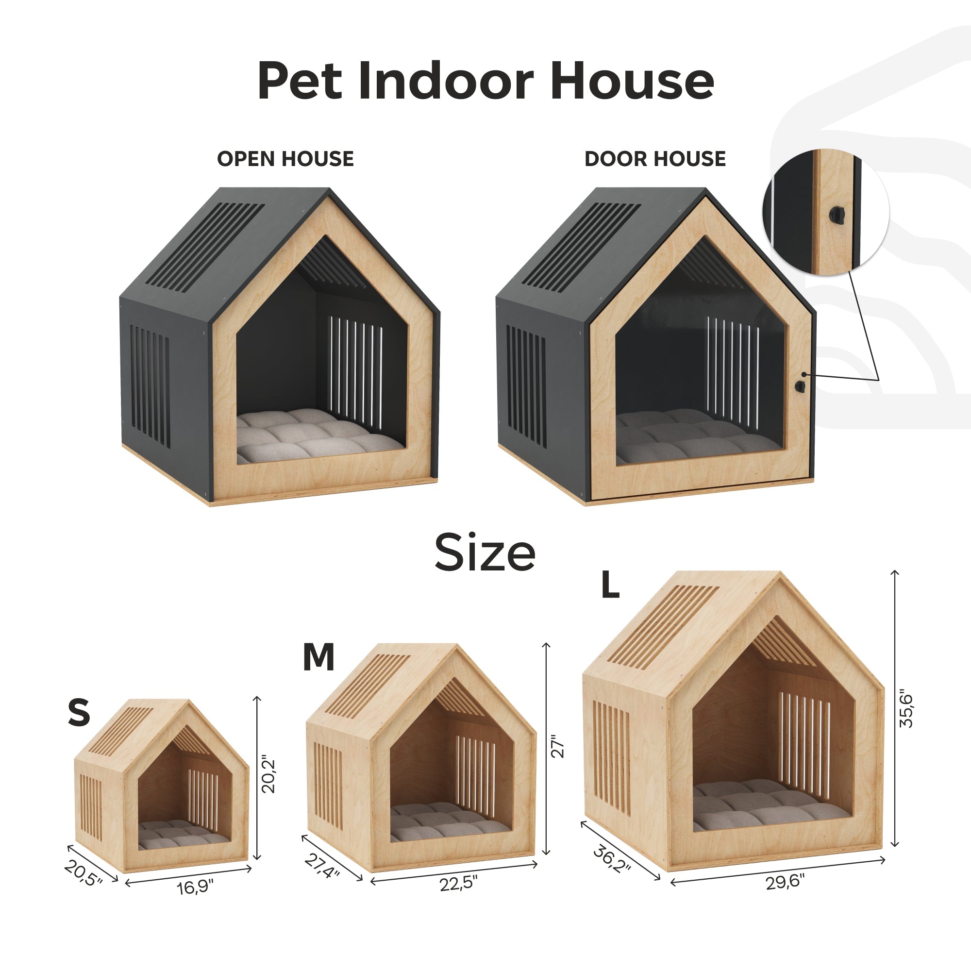 Modern Scandinavian Pet Bed for Indoor Dog Houses