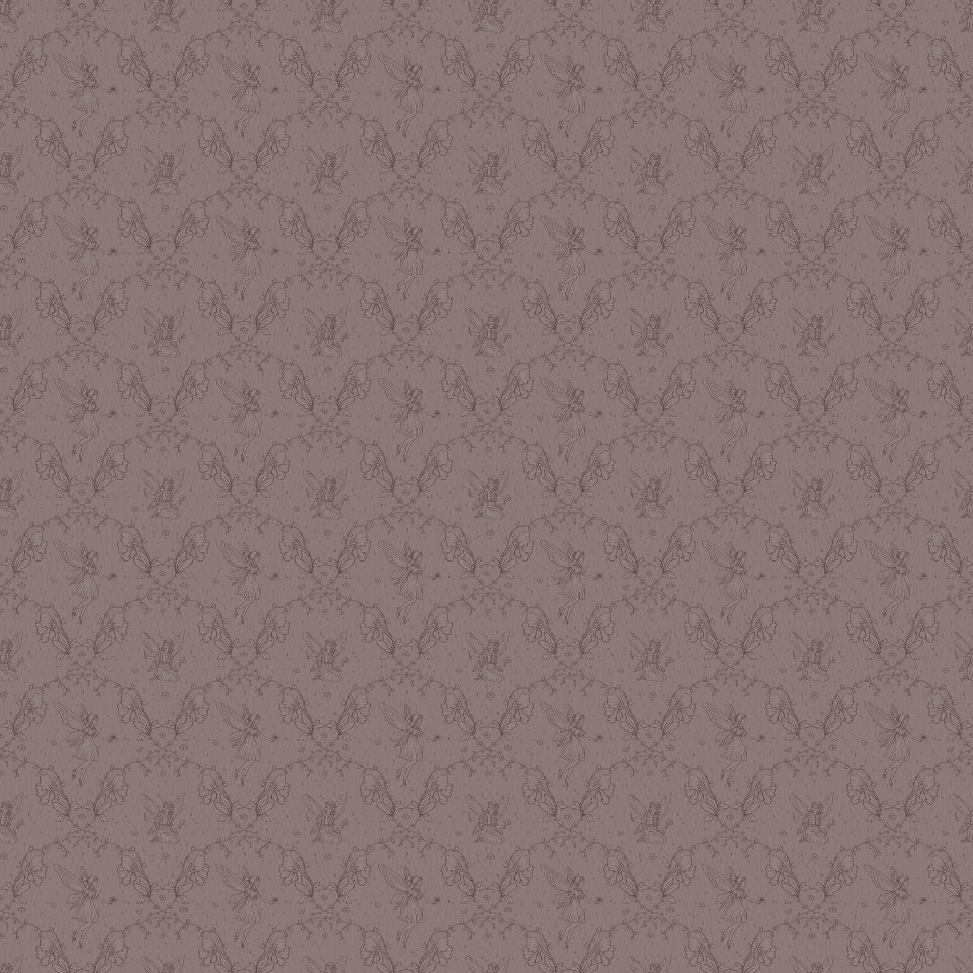 Petra Whimsical Wallpaper in Beige, Blue, Grey and Dusty-Rose