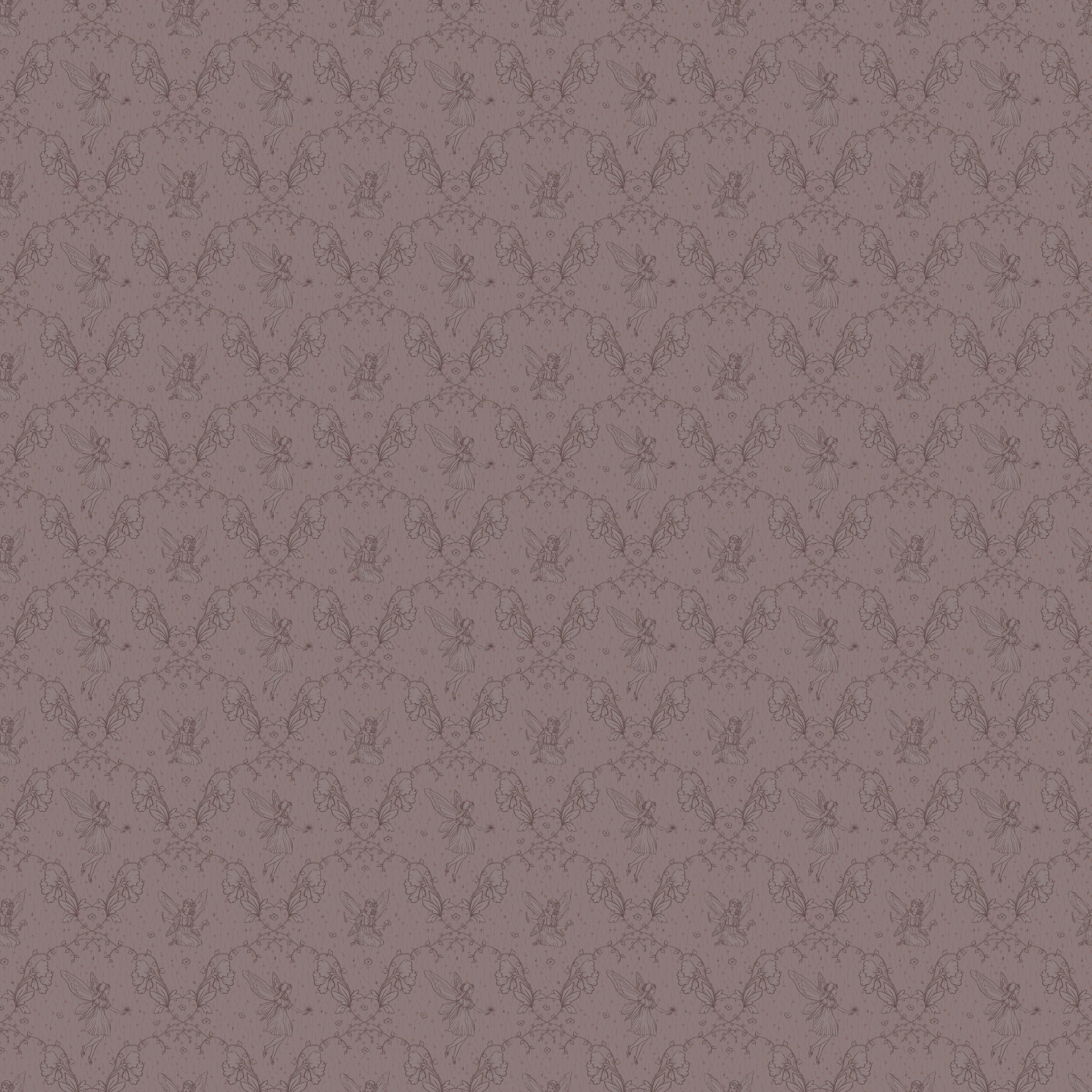 Petra Whimsical Wallpaper in Beige, Blue, Grey and Dusty-Rose
