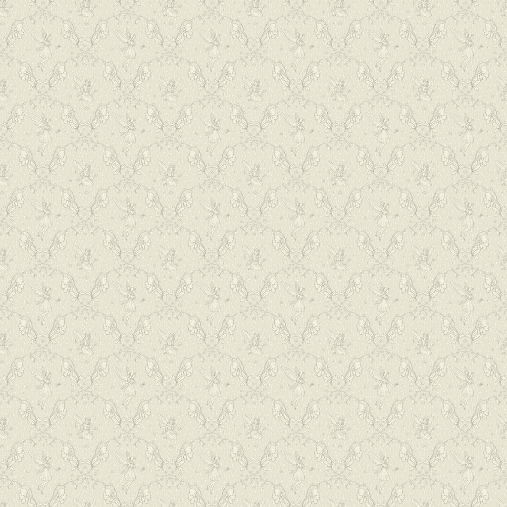 Petra Whimsical Wallpaper in Beige, Blue, Grey and Dusty-Rose
