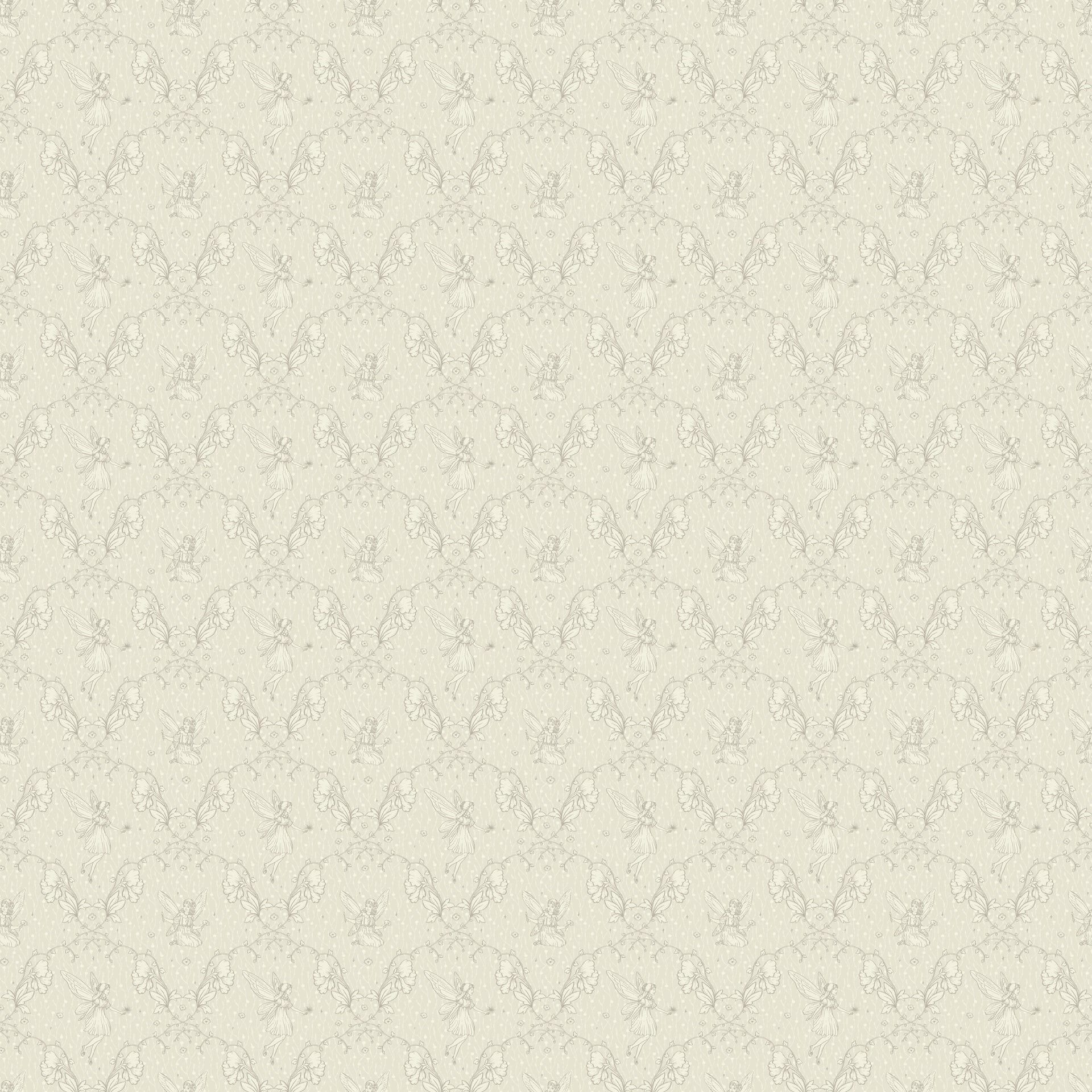 Petra Whimsical Wallpaper in Beige, Blue, Grey and Dusty-Rose