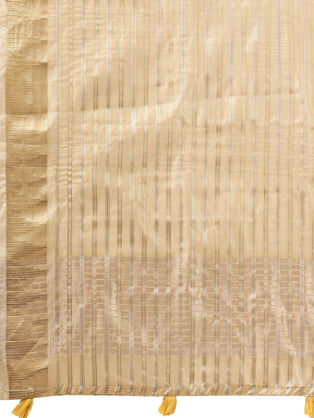 Gold Organza Saree with Matching Blouse Fabric