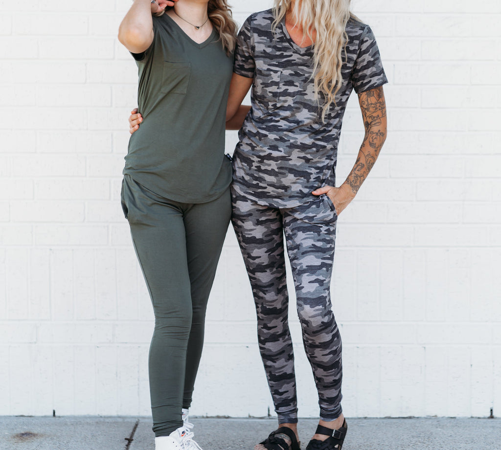 Women's Bamboo Joggers in Chris Camo Print for Loungewear - Image 5