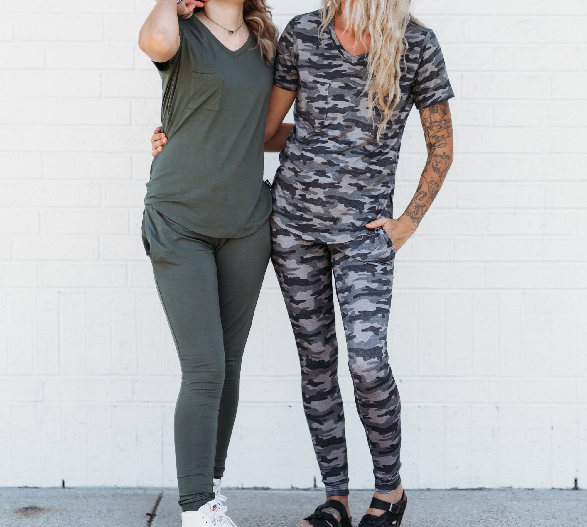 Women's Bamboo Joggers in Chris Camo Print for Loungewear - Image 5