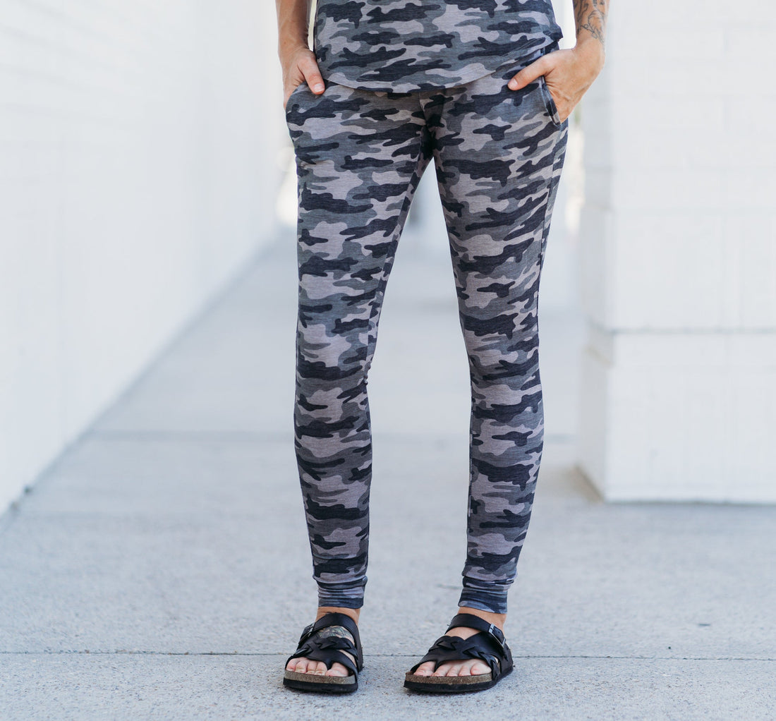 Women's Bamboo Joggers in Chris Camo Print for Loungewear - Image 3