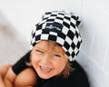 BAMBOO CUFF BEANIE- B+W Check