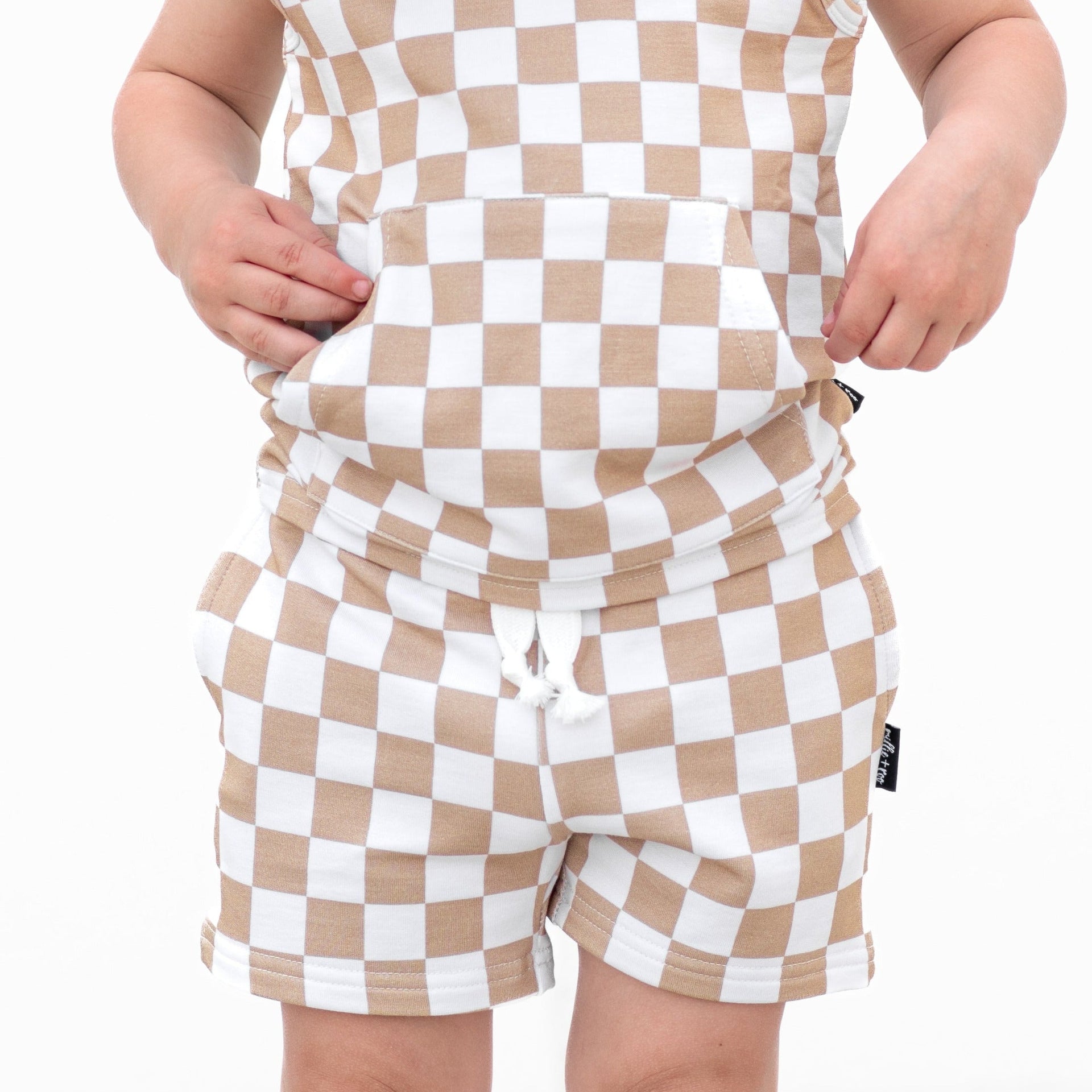 BAMBOO JOGGER SHORTS- Tan Check