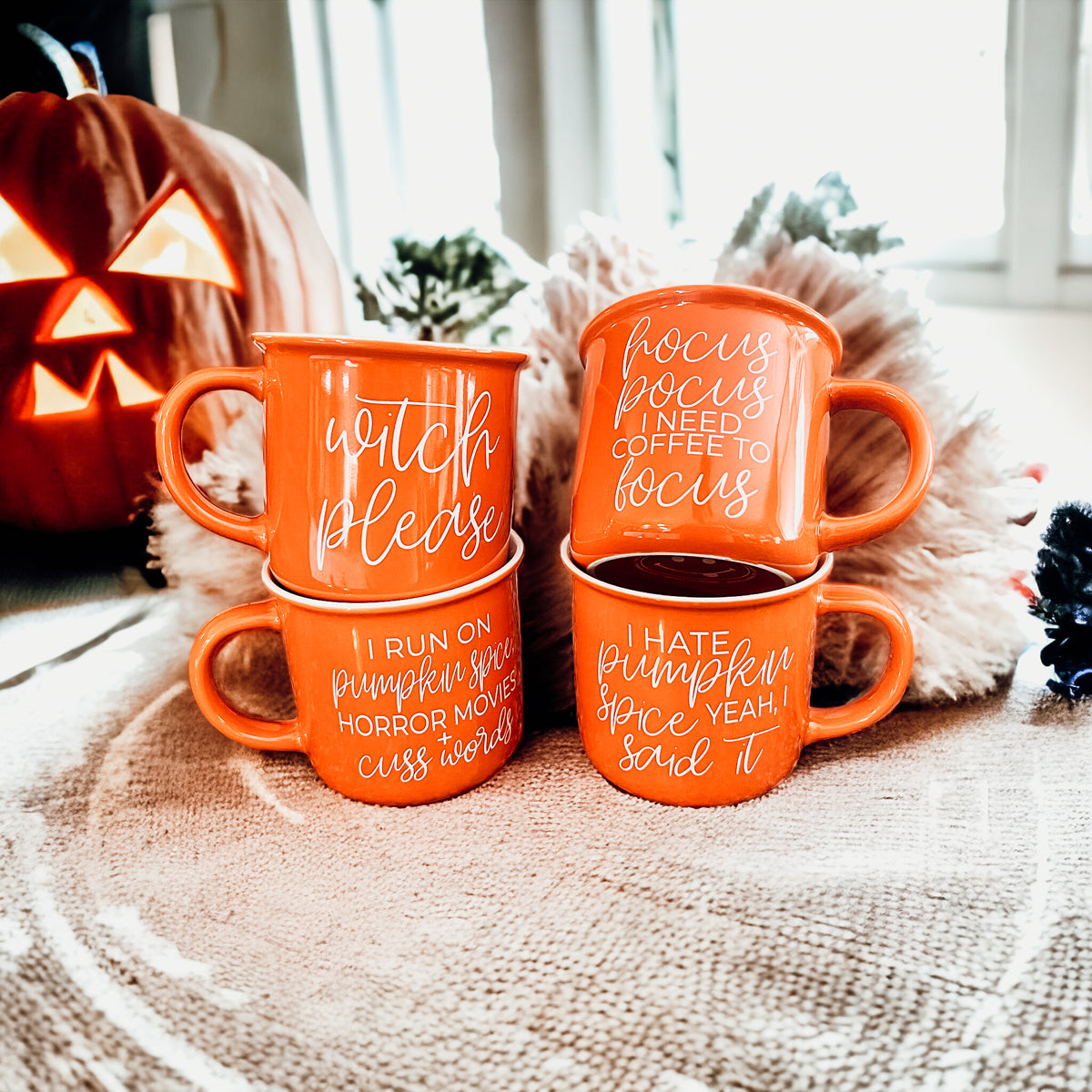 Witch Please Orange Ceramic Coffee Mug 14.5oz Witchy Gift