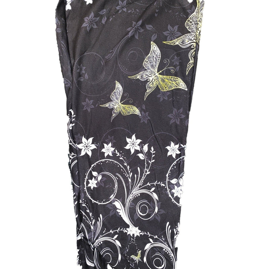 Gold Butterfly Effect Full Length Leggings with Pockets