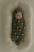 Bamboo Swaddle | Santa Checkerboard