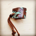 Women's Turquoise Leather Cuff Bracelet Adjustable