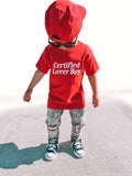 Certified Lover Boy graphic t-shirt for kids in black
