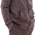 ZIP HOODIE- Bark Snow Wash