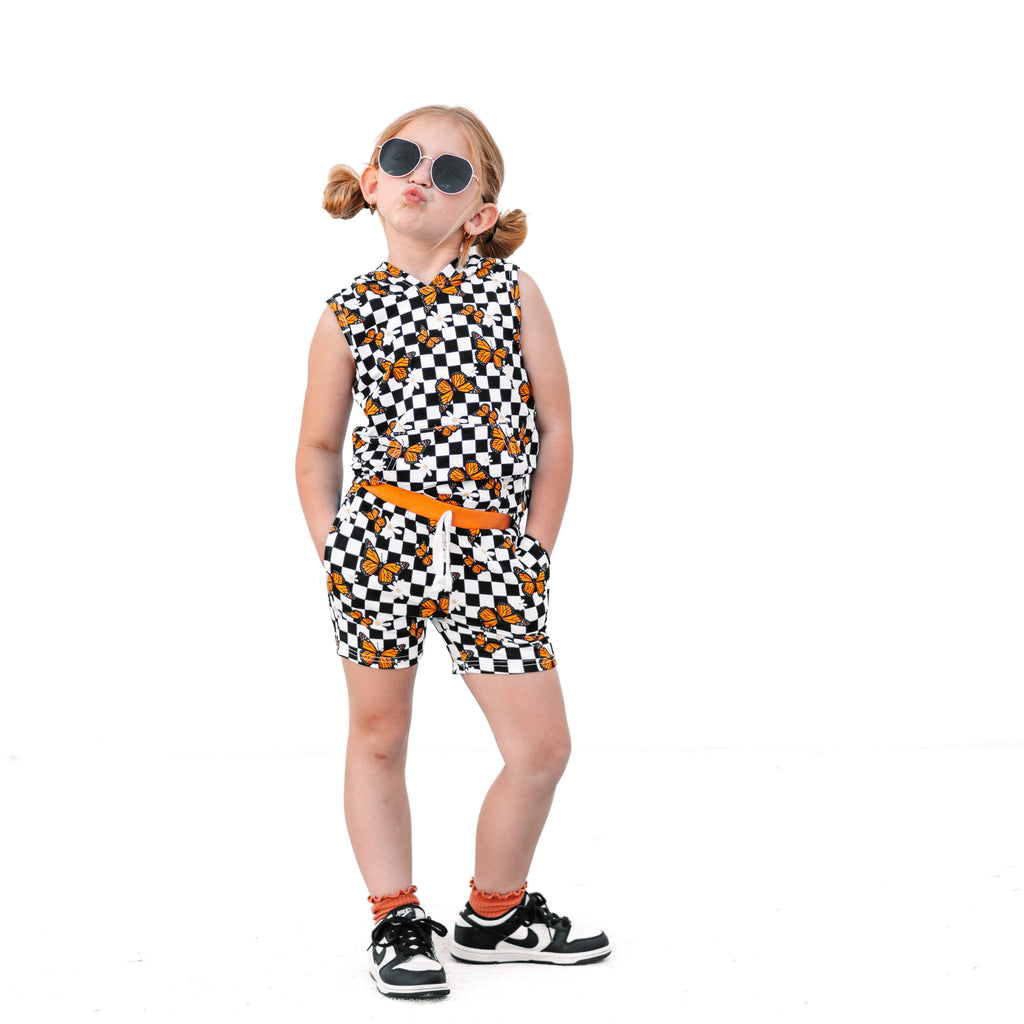 BAMBOO JOGGER SHORTS- Butterflies