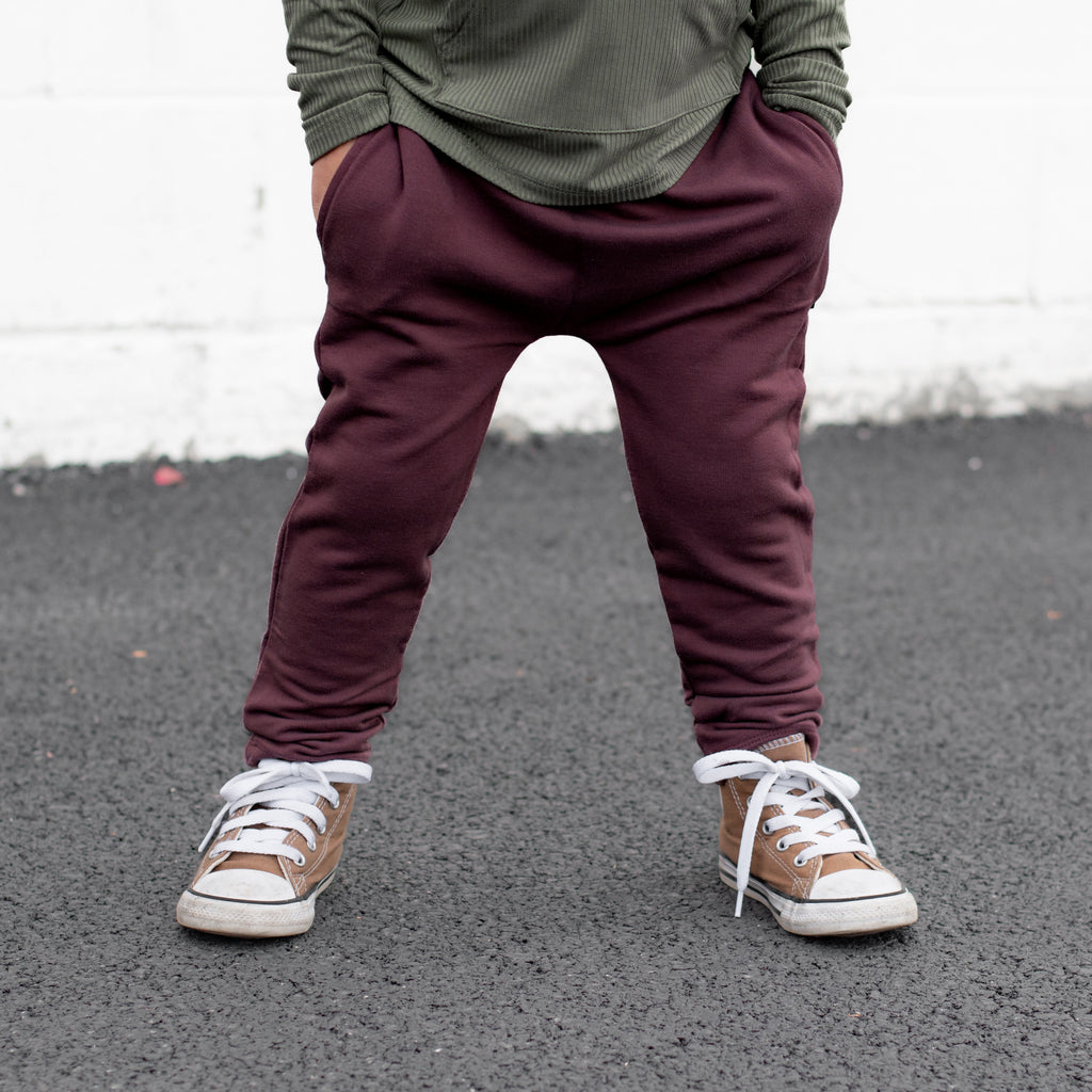 HAREM PANTS- Black Cherry