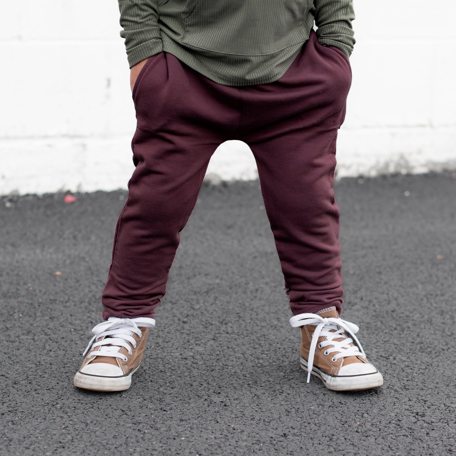 HAREM PANTS- Black Cherry