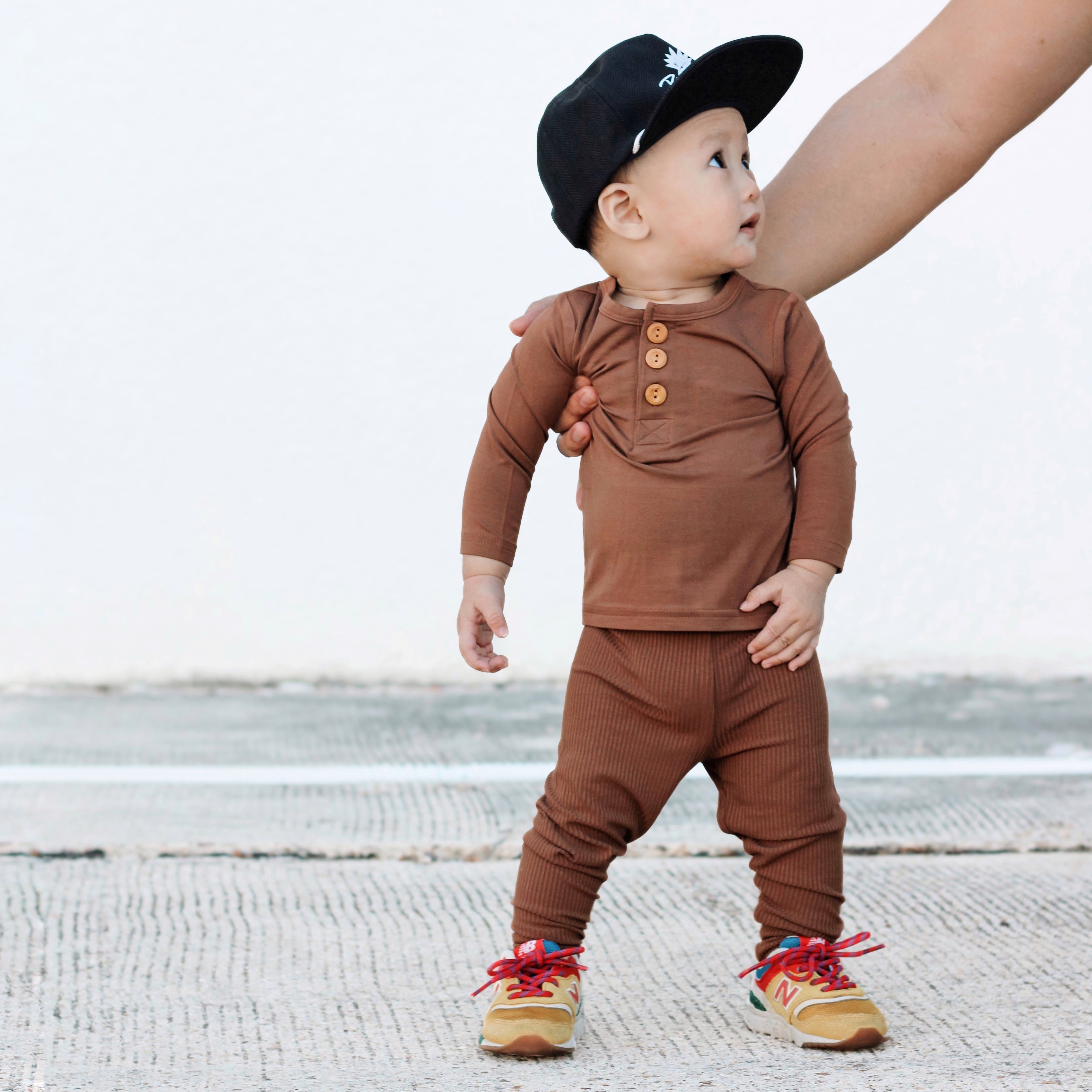 HENLEY LONG SLEEVE- Sienna