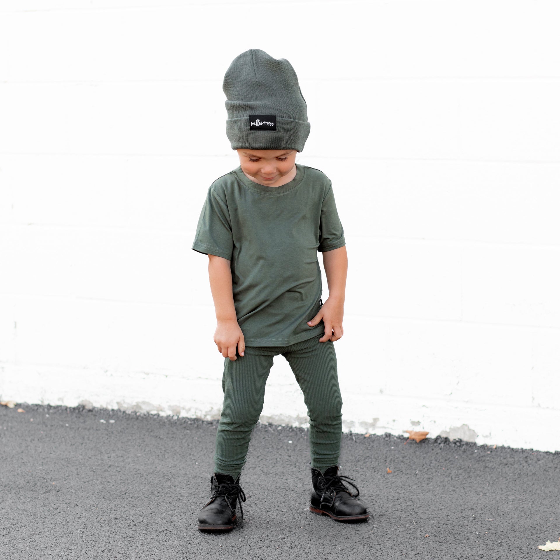 BAMBOO BASIC TEE- Moss