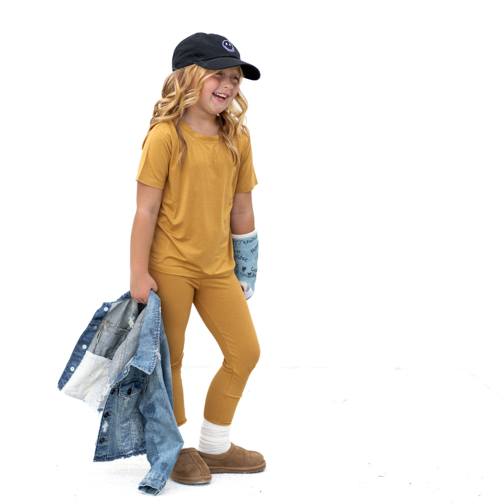 BAMBOO BASIC TEE- Honey Mustard