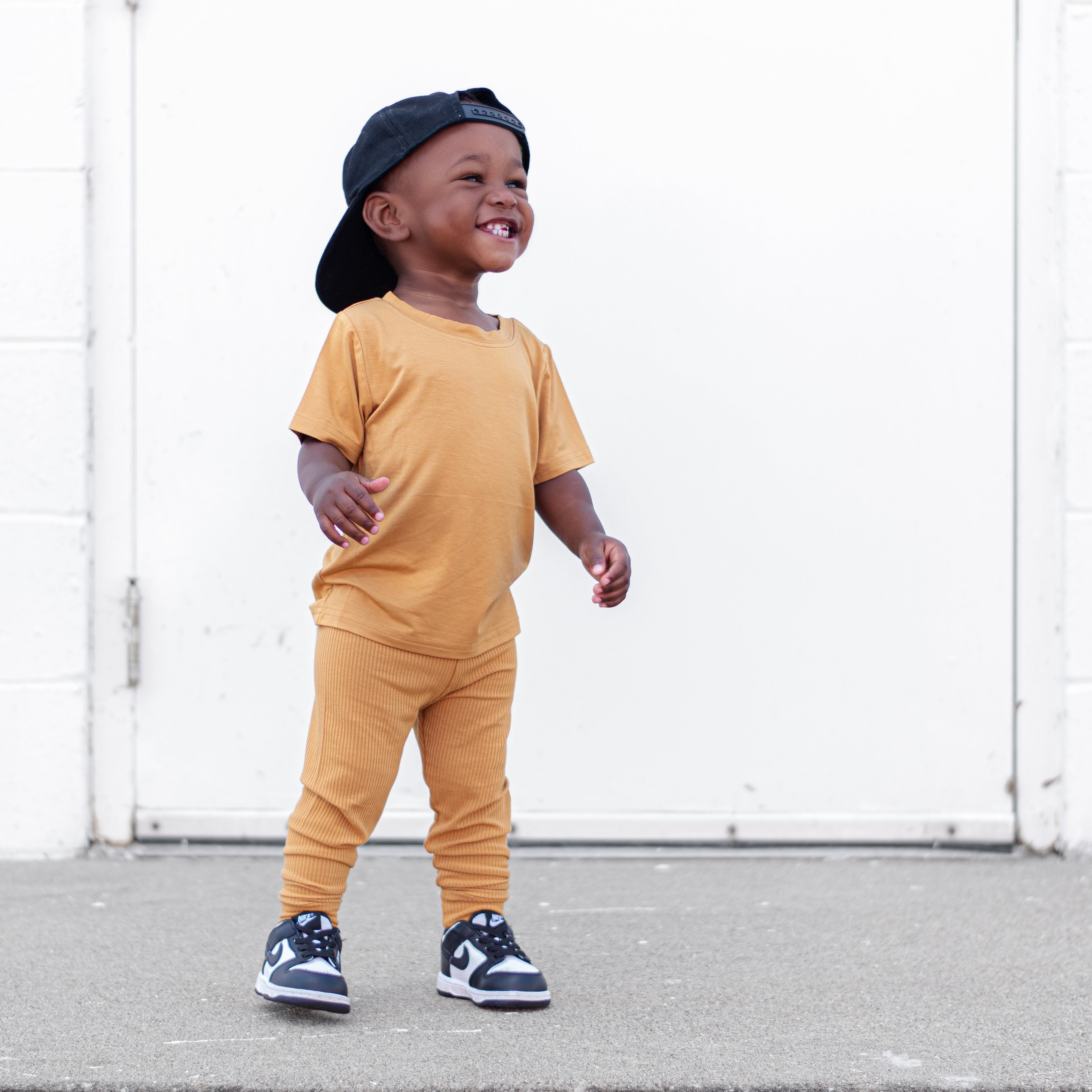 BAMBOO RIB LEGGINGS- Honey Mustard
