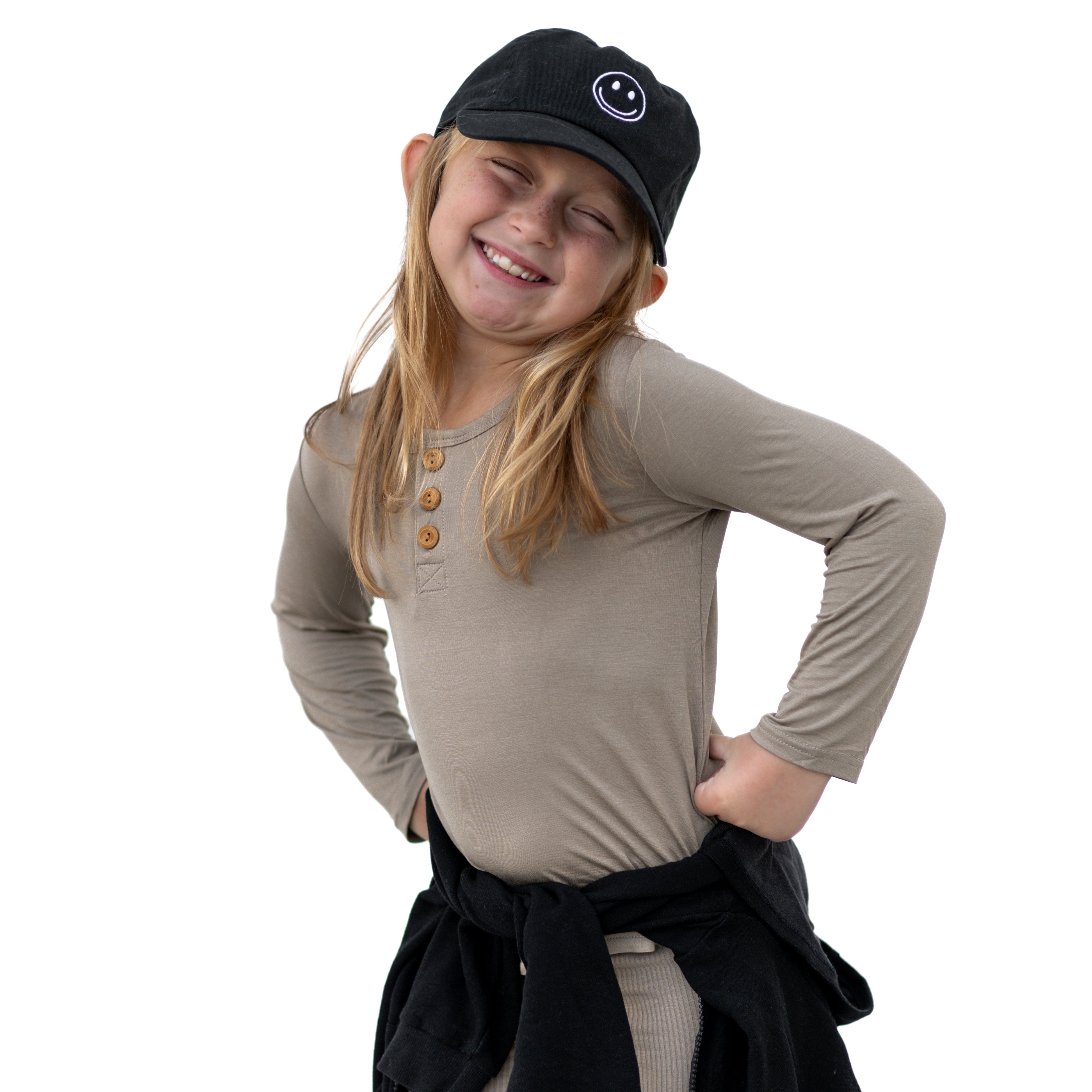 HENLEY LONG SLEEVE- Mushroom