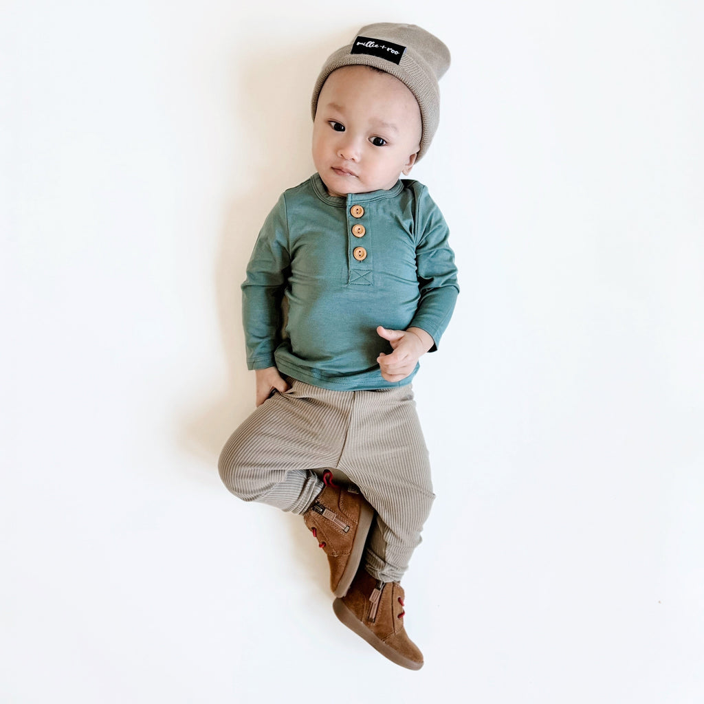 HENLEY LONG SLEEVE- Slate