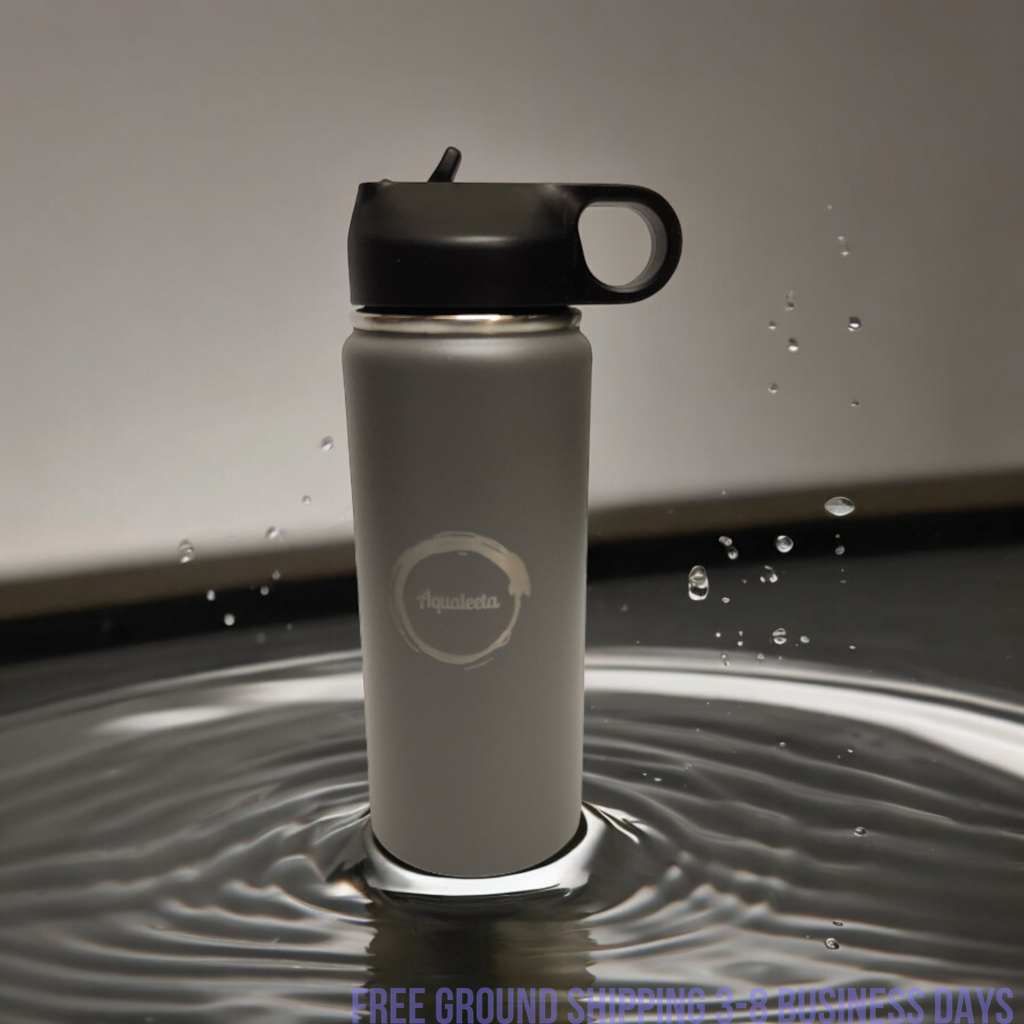 Aqualeeta 16oz insulated water bottle stainless steel. Ship from USA