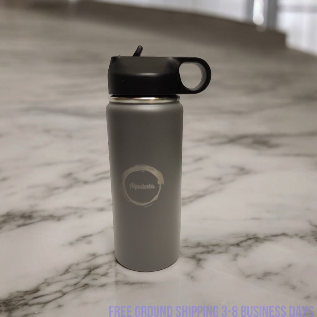 Aqualeeta 16oz insulated water bottle stainless steel. Ship from USA