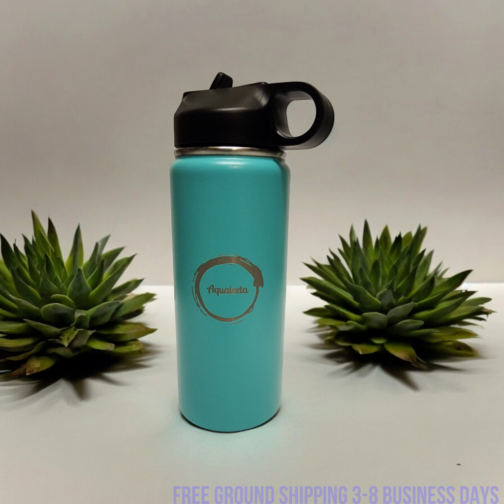 Aqualeeta 16oz insulated water bottle stainless steel. Ship from USA
