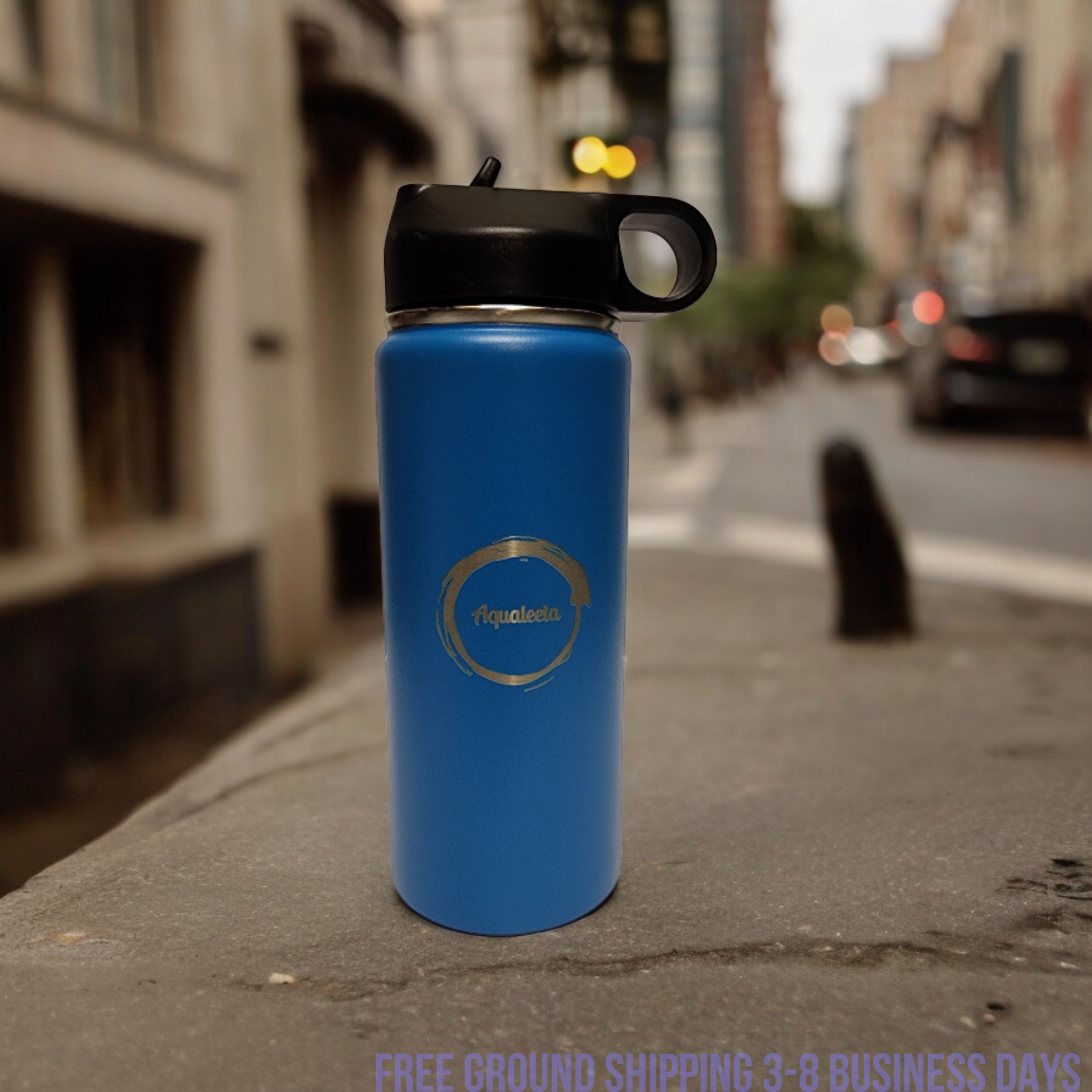 Aqualeeta 16oz insulated water bottle stainless steel. Ship from USA