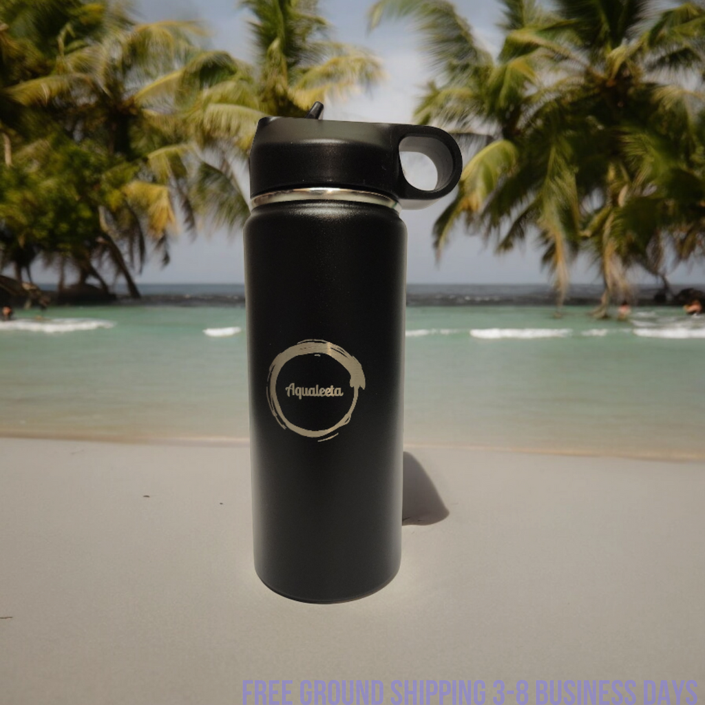 Aqualeeta 16oz insulated water bottle stainless steel. Ship from USA