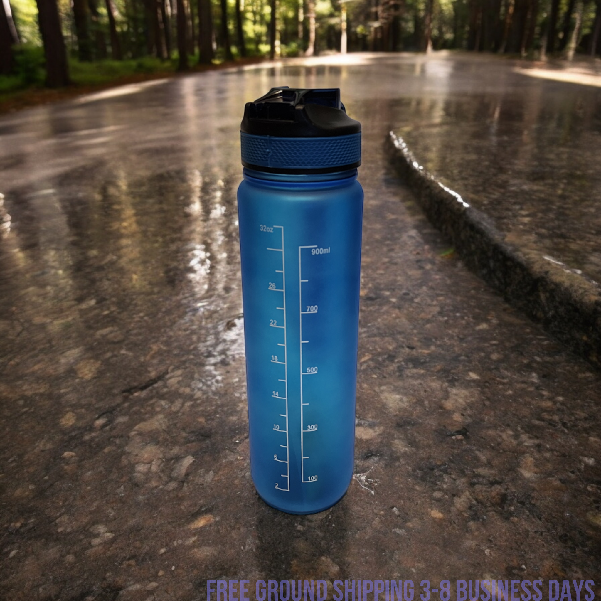 Aqualeeta Sports Motivational Drinking WaterBottle With Time Marker 32Oz BPA Free Ship from USA