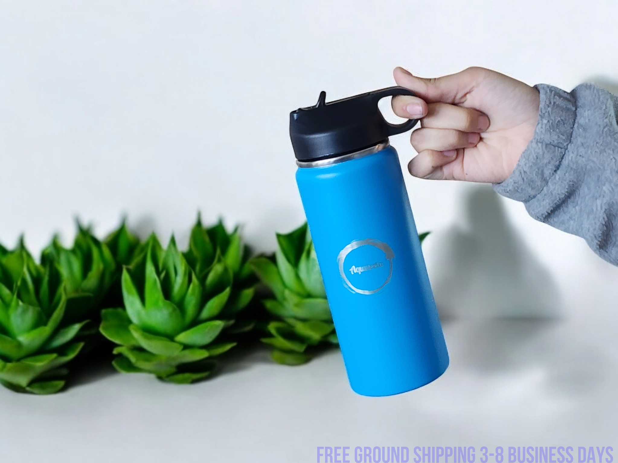 Aqualeeta 16oz insulated water bottle stainless steel. Ship from USA