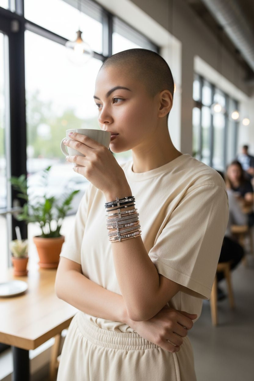 Blessed Multi-Layer Leather Cross Bracelet