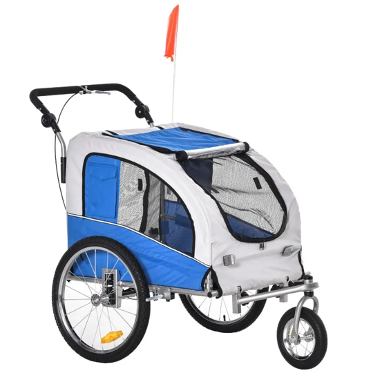 Elite II 2-In-1 Pet Dog Bike Trailer and Stroller